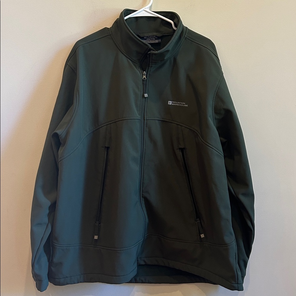 Mountain Warehouse Jacket XXXL Forest Green Exodus Men's Softshell Full Zip‎